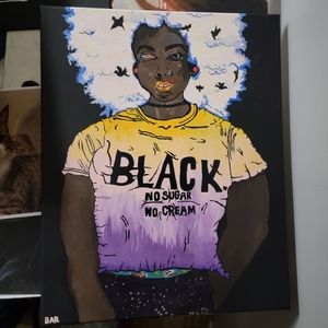 "Black Isn't Plain" by Brynn Rothberg, acrylic, 2022